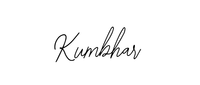 if you are searching for the best signature style for your name Kumbhar. so please give up your signature search. here we have designed multiple signature styles  using Bearetta-2O07w. Kumbhar signature style 12 images and pictures png