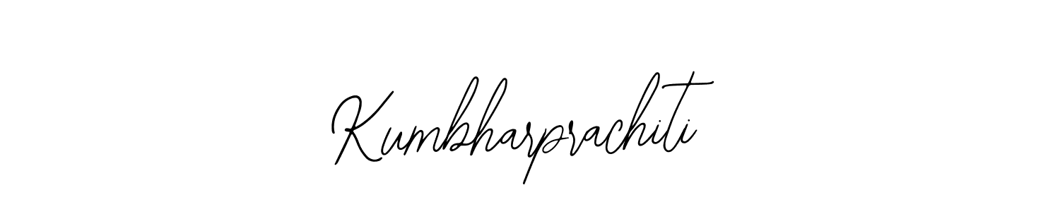 Use a signature maker to create a handwritten signature online. With this signature software, you can design (Bearetta-2O07w) your own signature for name Kumbharprachiti. Kumbharprachiti signature style 12 images and pictures png