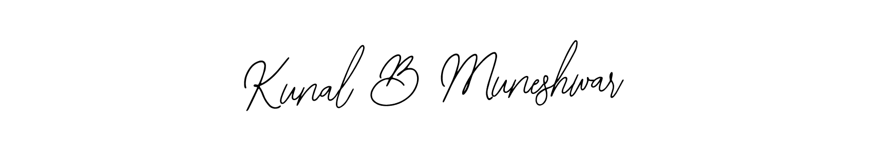 Use a signature maker to create a handwritten signature online. With this signature software, you can design (Bearetta-2O07w) your own signature for name Kunal B Muneshwar. Kunal B Muneshwar signature style 12 images and pictures png