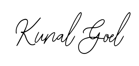 The Bearetta-2O07w typeface gives name Kunal Goel a refined look. Suitable for certificates, diplomas, and official verification. Kunal Goel signature style 12 images and pictures png