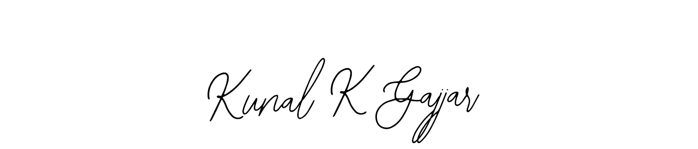 Make a beautiful signature design for name Kunal K Gajjar. Use this online signature maker to create a handwritten signature for free. Kunal K Gajjar signature style 12 images and pictures png