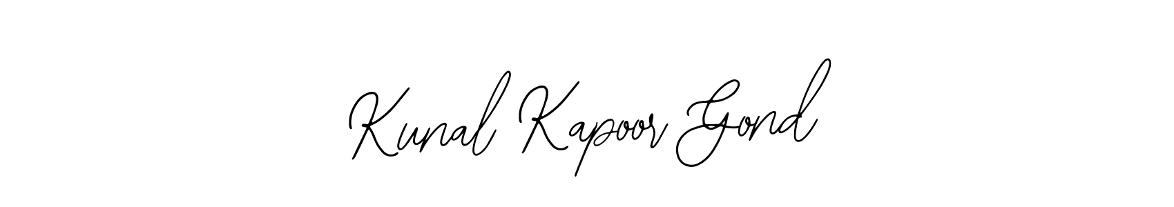 Design your own signature with our free online signature maker. With this signature software, you can create a handwritten (Bearetta-2O07w) signature for name Kunal Kapoor Gond. Kunal Kapoor Gond signature style 12 images and pictures png