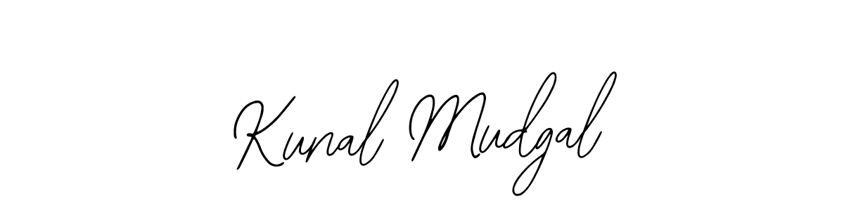 You should practise on your own different ways (Bearetta-2O07w) to write your name (Kunal Mudgal) in signature. don't let someone else do it for you. Kunal Mudgal signature style 12 images and pictures png