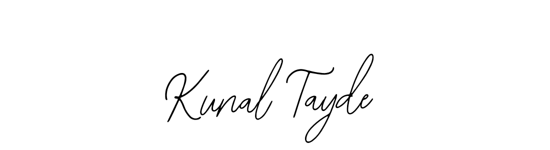 Use a signature maker to create a handwritten signature online. With this signature software, you can design (Bearetta-2O07w) your own signature for name Kunal Tayde. Kunal Tayde signature style 12 images and pictures png