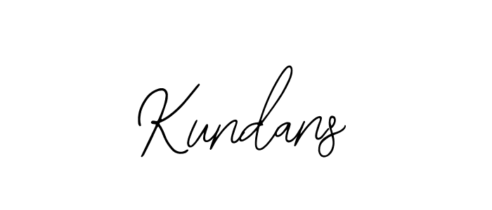 Design your own signature with our free online signature maker. With this signature software, you can create a handwritten (Bearetta-2O07w) signature for name Kundans. Kundans signature style 12 images and pictures png