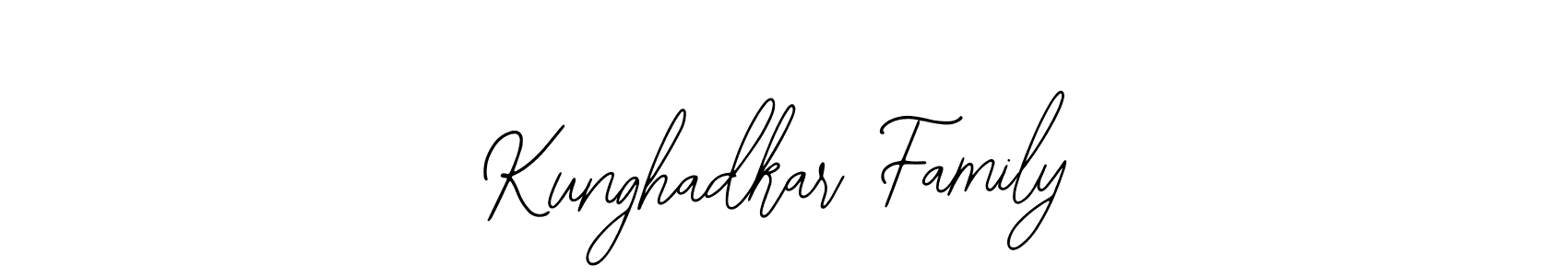 Use a signature maker to create a handwritten signature online. With this signature software, you can design (Bearetta-2O07w) your own signature for name Kunghadkar Family. Kunghadkar Family signature style 12 images and pictures png