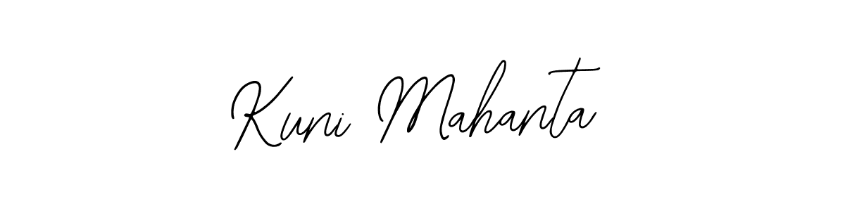 How to make Kuni Mahanta name signature. Use Bearetta-2O07w style for creating short signs online. This is the latest handwritten sign. Kuni Mahanta signature style 12 images and pictures png