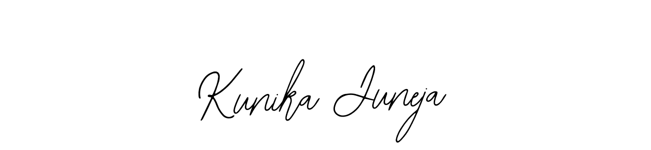 if you are searching for the best signature style for your name Kunika Juneja. so please give up your signature search. here we have designed multiple signature styles  using Bearetta-2O07w. Kunika Juneja signature style 12 images and pictures png