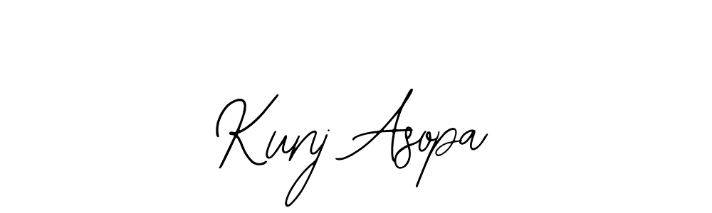 Also we have Kunj Asopa name is the best signature style. Create professional handwritten signature collection using Bearetta-2O07w autograph style. Kunj Asopa signature style 12 images and pictures png