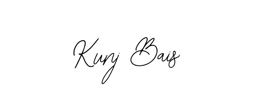 Use a signature maker to create a handwritten signature online. With this signature software, you can design (Bearetta-2O07w) your own signature for name Kunj Bais. Kunj Bais signature style 12 images and pictures png