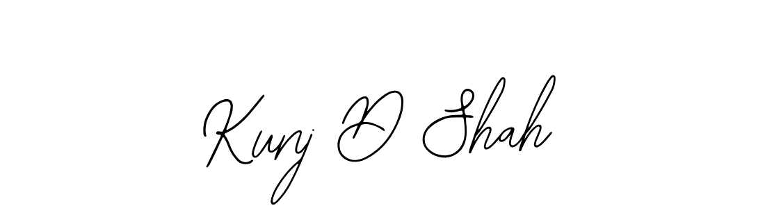 You should practise on your own different ways (Bearetta-2O07w) to write your name (Kunj D Shah) in signature. don't let someone else do it for you. Kunj D Shah signature style 12 images and pictures png