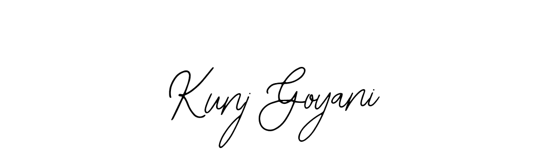 The best way (Bearetta-2O07w) to make a short signature is to pick only two or three words in your name. The name Kunj Goyani include a total of six letters. For converting this name. Kunj Goyani signature style 12 images and pictures png