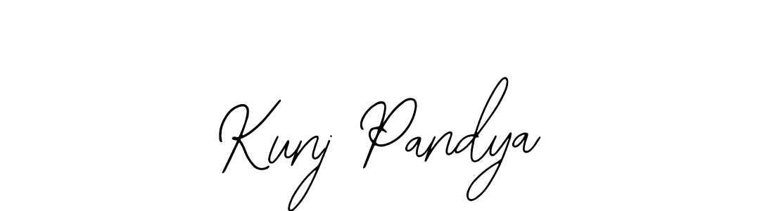 Also You can easily find your signature by using the search form. We will create Kunj Pandya name handwritten signature images for you free of cost using Bearetta-2O07w sign style. Kunj Pandya signature style 12 images and pictures png