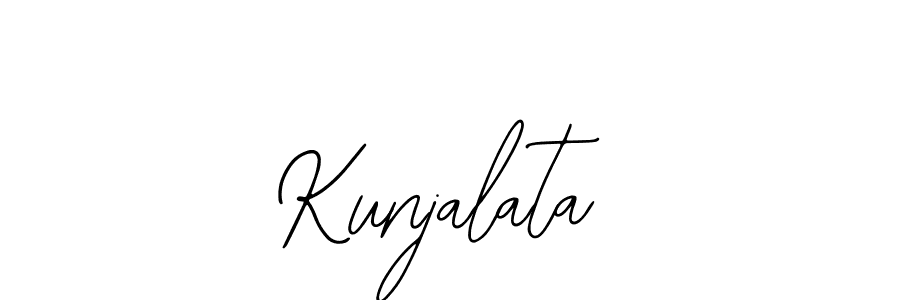 Use a signature maker to create a handwritten signature online. With this signature software, you can design (Bearetta-2O07w) your own signature for name Kunjalata. Kunjalata signature style 12 images and pictures png