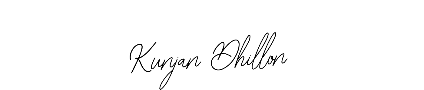 How to make Kunjan Dhillon name signature. Use Bearetta-2O07w style for creating short signs online. This is the latest handwritten sign. Kunjan Dhillon signature style 12 images and pictures png