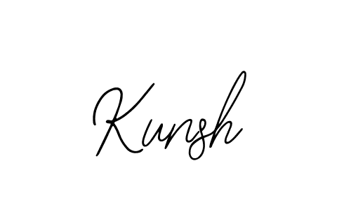 Design your own signature with our free online signature maker. With this signature software, you can create a handwritten (Bearetta-2O07w) signature for name Kunsh. Kunsh signature style 12 images and pictures png