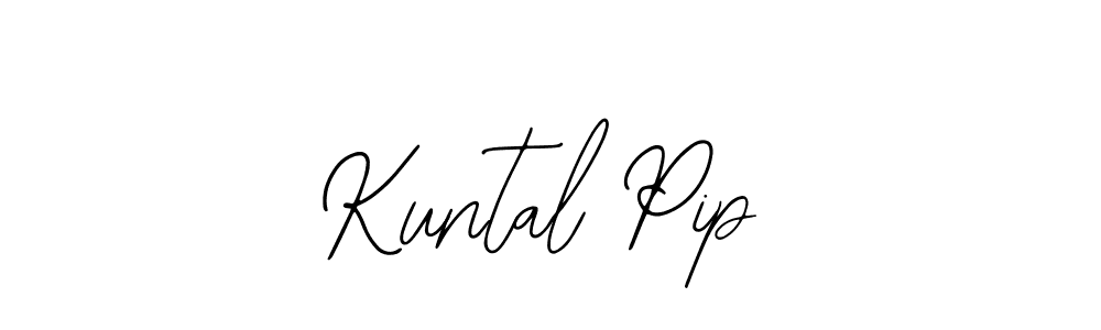 The best way (Bearetta-2O07w) to make a short signature is to pick only two or three words in your name. The name Kuntal Pip include a total of six letters. For converting this name. Kuntal Pip signature style 12 images and pictures png