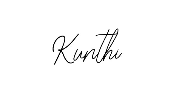 Use a signature maker to create a handwritten signature online. With this signature software, you can design (Bearetta-2O07w) your own signature for name Kunthi. Kunthi signature style 12 images and pictures png