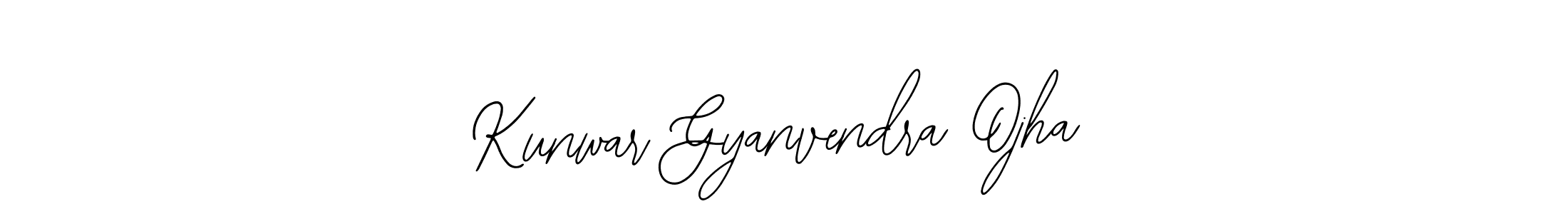 You should practise on your own different ways (Bearetta-2O07w) to write your name (Kunwar Gyanvendra Ojha) in signature. don't let someone else do it for you. Kunwar Gyanvendra Ojha signature style 12 images and pictures png