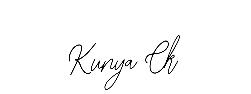 How to make Kunya Ck name signature. Use Bearetta-2O07w style for creating short signs online. This is the latest handwritten sign. Kunya Ck signature style 12 images and pictures png