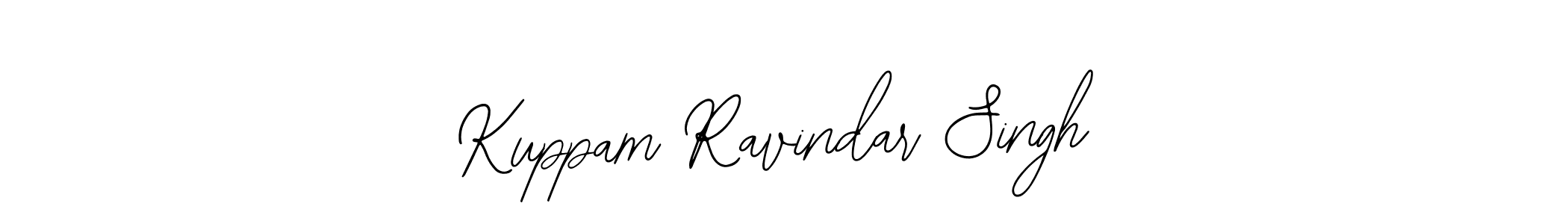 Design your own signature with our free online signature maker. With this signature software, you can create a handwritten (Bearetta-2O07w) signature for name Kuppam Ravindar Singh. Kuppam Ravindar Singh signature style 12 images and pictures png