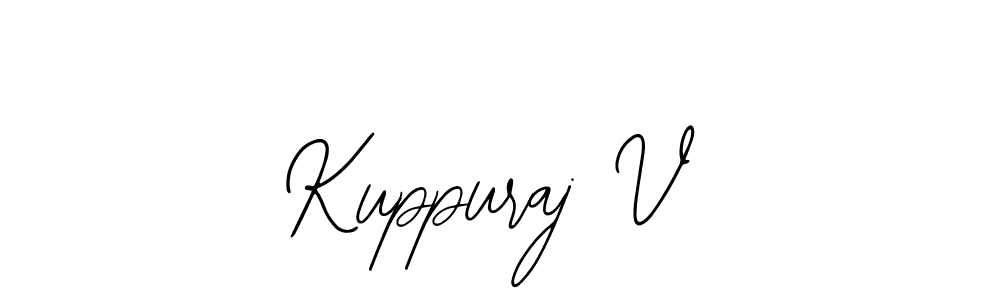 The best way (Bearetta-2O07w) to make a short signature is to pick only two or three words in your name. The name Kuppuraj V include a total of six letters. For converting this name. Kuppuraj V signature style 12 images and pictures png