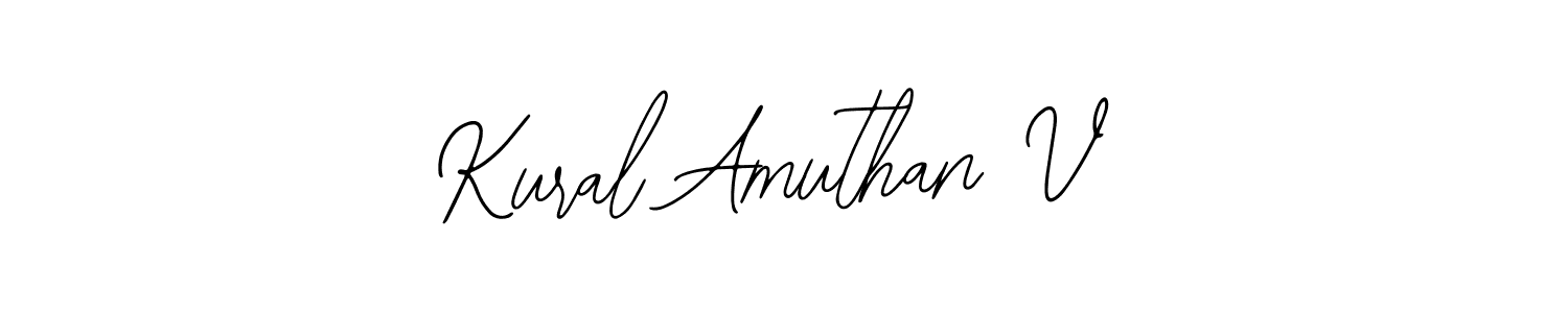 if you are searching for the best signature style for your name Kural Amuthan V. so please give up your signature search. here we have designed multiple signature styles  using Bearetta-2O07w. Kural Amuthan V signature style 12 images and pictures png