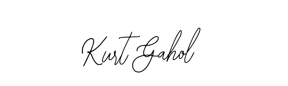 How to make Kurt Gahol name signature. Use Bearetta-2O07w style for creating short signs online. This is the latest handwritten sign. Kurt Gahol signature style 12 images and pictures png