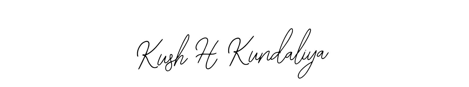 Design your own signature with our free online signature maker. With this signature software, you can create a handwritten (Bearetta-2O07w) signature for name Kush H Kundaliya. Kush H Kundaliya signature style 12 images and pictures png