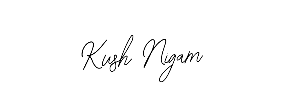 Also we have Kush Nigam name is the best signature style. Create professional handwritten signature collection using Bearetta-2O07w autograph style. Kush Nigam signature style 12 images and pictures png