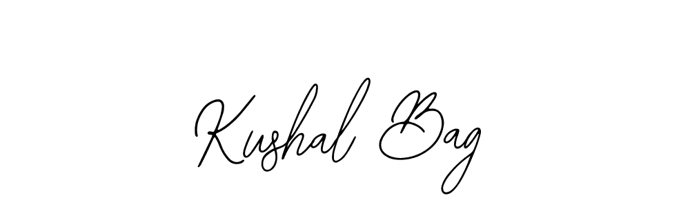Use a signature maker to create a handwritten signature online. With this signature software, you can design (Bearetta-2O07w) your own signature for name Kushal Bag. Kushal Bag signature style 12 images and pictures png