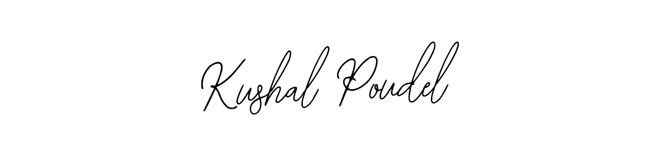 How to make Kushal Poudel name signature. Use Bearetta-2O07w style for creating short signs online. This is the latest handwritten sign. Kushal Poudel signature style 12 images and pictures png