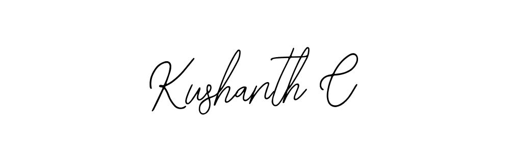 Also we have Kushanth C name is the best signature style. Create professional handwritten signature collection using Bearetta-2O07w autograph style. Kushanth C signature style 12 images and pictures png