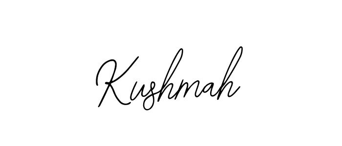 Use a signature maker to create a handwritten signature online. With this signature software, you can design (Bearetta-2O07w) your own signature for name Kushmah. Kushmah signature style 12 images and pictures png