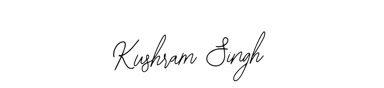 Design your own signature with our free online signature maker. With this signature software, you can create a handwritten (Bearetta-2O07w) signature for name Kushram Singh. Kushram Singh signature style 12 images and pictures png