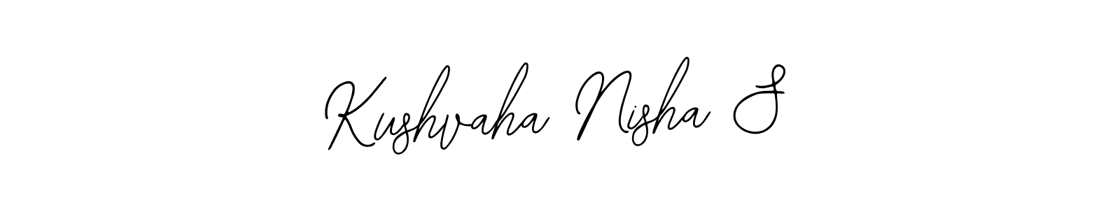 How to Draw Kushvaha Nisha S signature style? Bearetta-2O07w is a latest design signature styles for name Kushvaha Nisha S. Kushvaha Nisha S signature style 12 images and pictures png