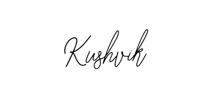 How to make Kushvik name signature. Use Bearetta-2O07w style for creating short signs online. This is the latest handwritten sign. Kushvik signature style 12 images and pictures png