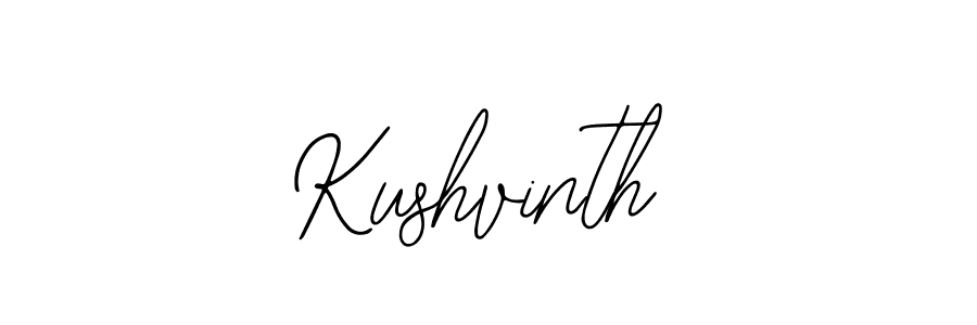 How to make Kushvinth signature? Bearetta-2O07w is a professional autograph style. Create handwritten signature for Kushvinth name. Kushvinth signature style 12 images and pictures png