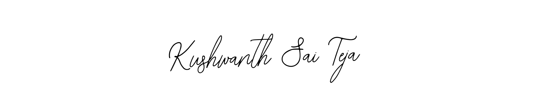 Use a signature maker to create a handwritten signature online. With this signature software, you can design (Bearetta-2O07w) your own signature for name Kushwanth Sai Teja. Kushwanth Sai Teja signature style 12 images and pictures png