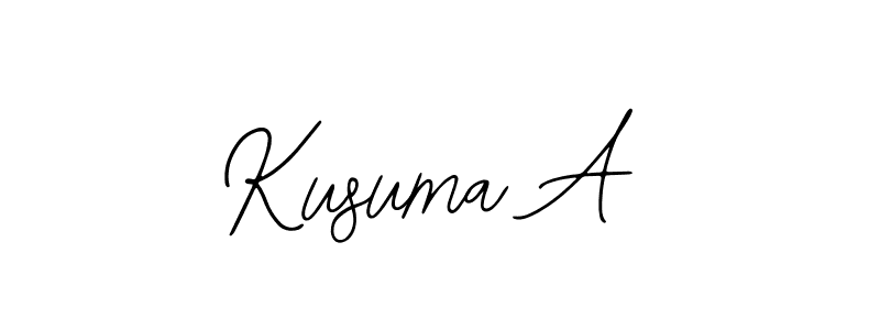 Kusuma A stylish signature style. Best Handwritten Sign (Bearetta-2O07w) for my name. Handwritten Signature Collection Ideas for my name Kusuma A. Kusuma A signature style 12 images and pictures png