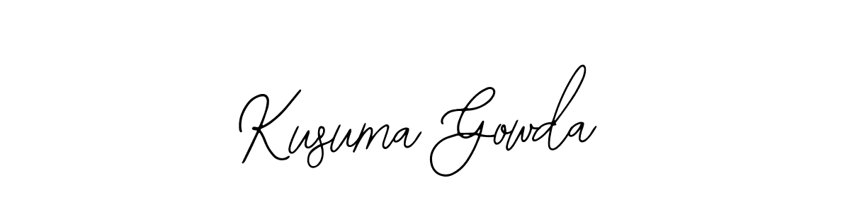 Make a beautiful signature design for name Kusuma Gowda. With this signature (Bearetta-2O07w) style, you can create a handwritten signature for free. Kusuma Gowda signature style 12 images and pictures png