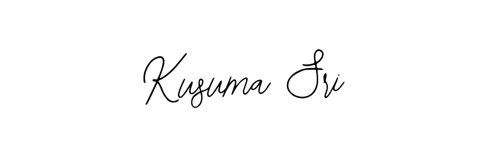 How to make Kusuma Sri name signature. Use Bearetta-2O07w style for creating short signs online. This is the latest handwritten sign. Kusuma Sri signature style 12 images and pictures png