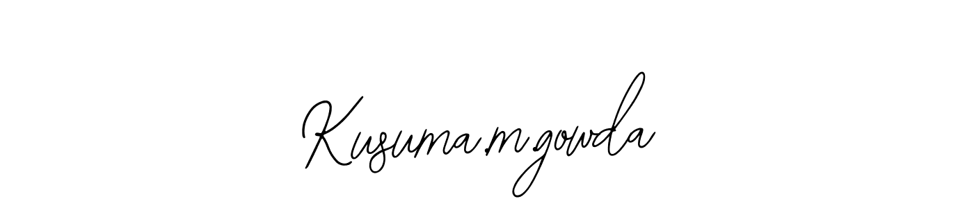 Design your own signature with our free online signature maker. With this signature software, you can create a handwritten (Bearetta-2O07w) signature for name Kusuma.m.gowda. Kusuma.m.gowda signature style 12 images and pictures png