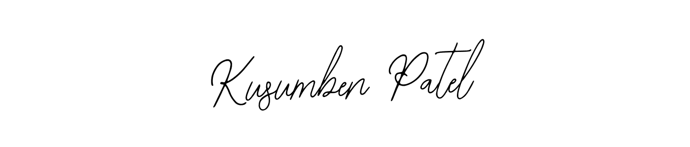 Kusumben Patel stylish signature style. Best Handwritten Sign (Bearetta-2O07w) for my name. Handwritten Signature Collection Ideas for my name Kusumben Patel. Kusumben Patel signature style 12 images and pictures png