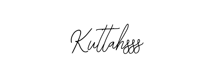 Design your own signature with our free online signature maker. With this signature software, you can create a handwritten (Bearetta-2O07w) signature for name Kuttahsss. Kuttahsss signature style 12 images and pictures png