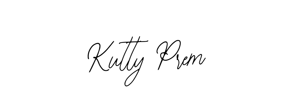 How to make Kutty Prem name signature. Use Bearetta-2O07w style for creating short signs online. This is the latest handwritten sign. Kutty Prem signature style 12 images and pictures png