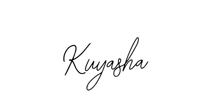How to make Kuyasha name signature. Use Bearetta-2O07w style for creating short signs online. This is the latest handwritten sign. Kuyasha signature style 12 images and pictures png
