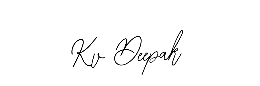 Also we have Kv Deepak name is the best signature style. Create professional handwritten signature collection using Bearetta-2O07w autograph style. Kv Deepak signature style 12 images and pictures png