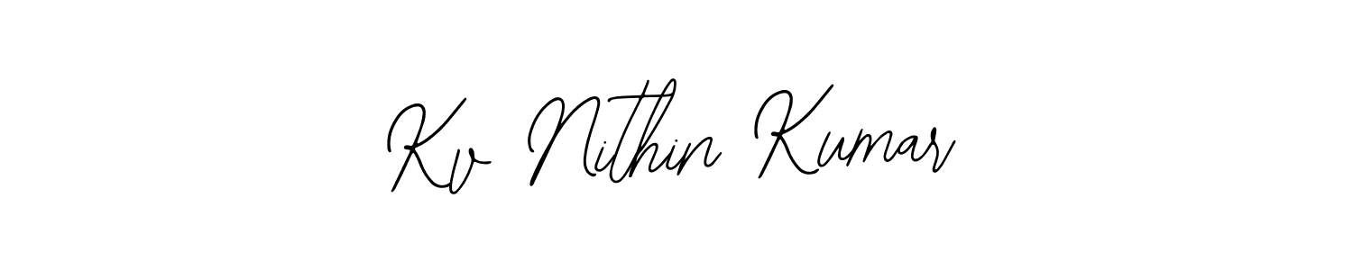 How to make Kv Nithin Kumar signature? Bearetta-2O07w is a professional autograph style. Create handwritten signature for Kv Nithin Kumar name. Kv Nithin Kumar signature style 12 images and pictures png