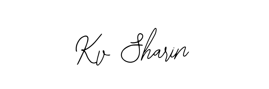 The best way (Bearetta-2O07w) to make a short signature is to pick only two or three words in your name. The name Kv Sharin include a total of six letters. For converting this name. Kv Sharin signature style 12 images and pictures png